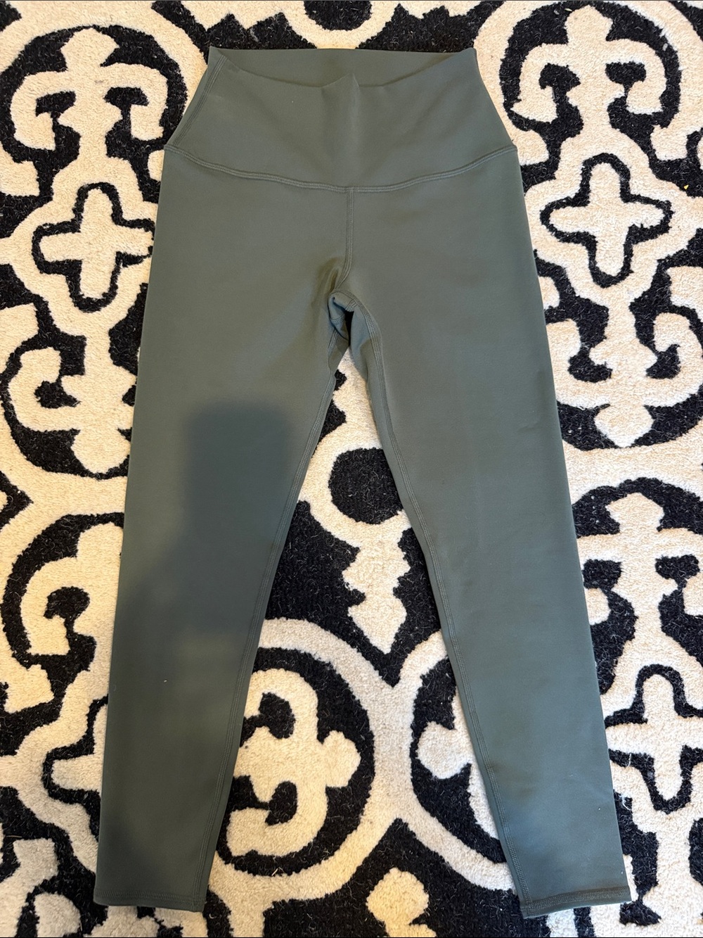 Alo High-Waist Olive Green 7/8 Leggings
